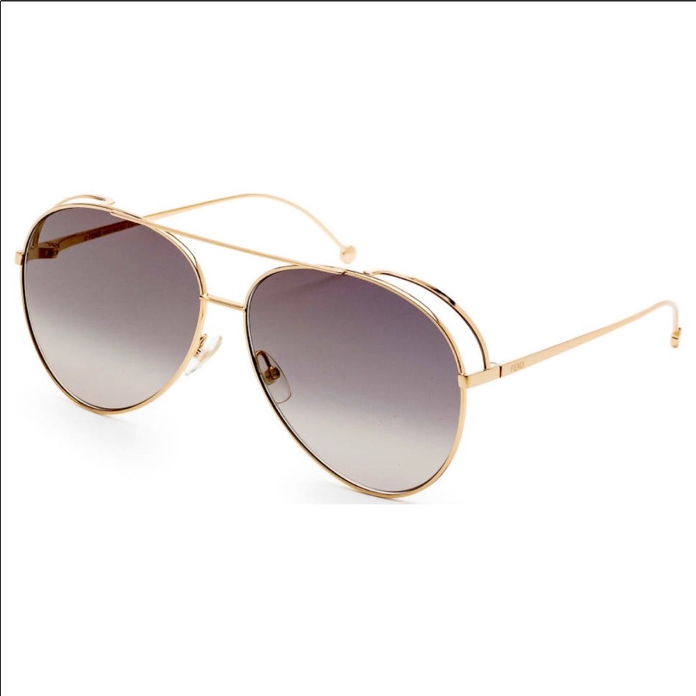 Fendi gold aviators
